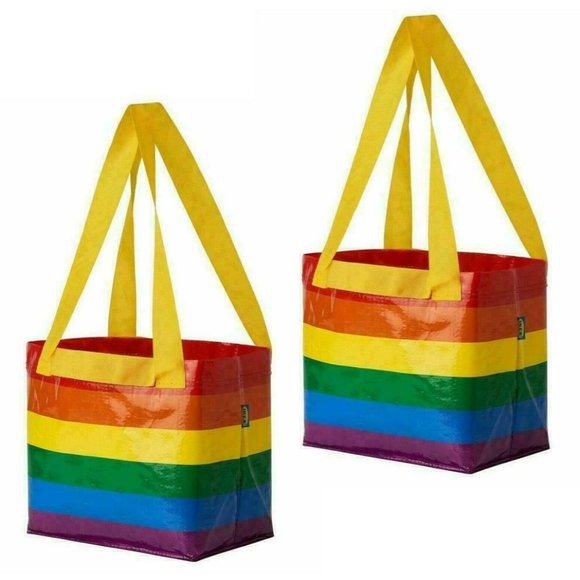 IKEA STORSTOMMA Rainbow Shopping Bag Tote Ltd Ed